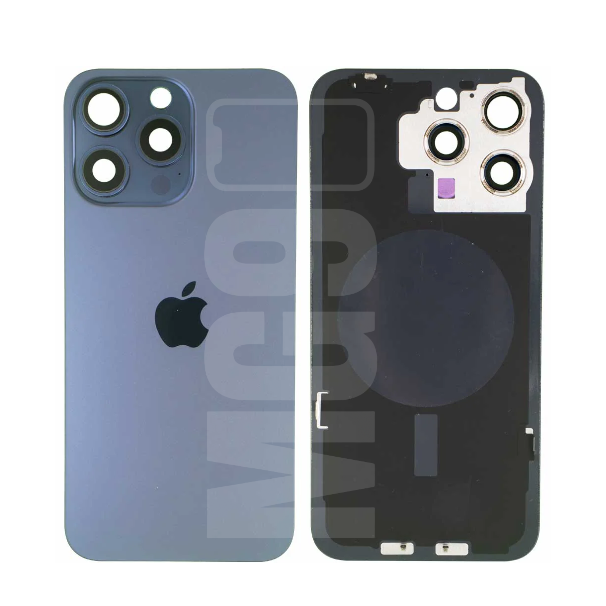 Tapa trasera iPhone 15 Pro / iPhone 15 Pro Max Con Grapas y Cristal de Cámara